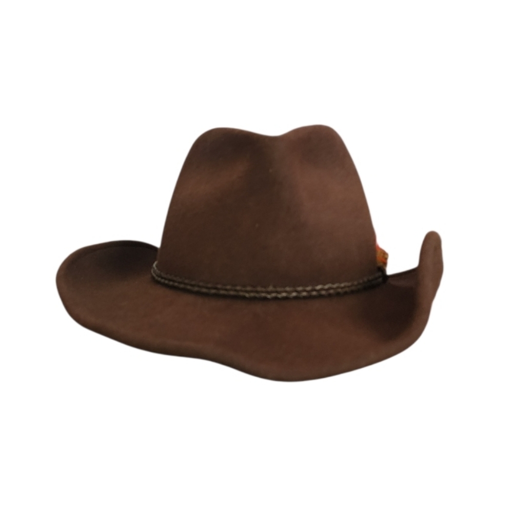 Canadian Leather Wool Waterproof Brown Western Cowboy Hat Men's - Picture 7 of 10